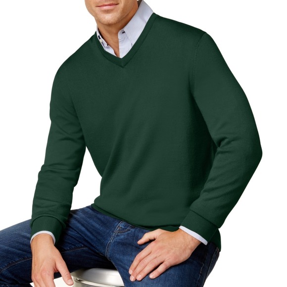 Club Room Mens Sweater Green Size Small 